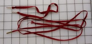 Figure 24 Warp faced laces with aglets.