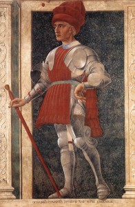 Andrea del Castagno -  Famous Persons: Farinata degli Uberti (c. 1450)