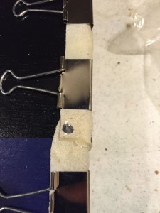 Carpet tacks used to hold ends of edging
