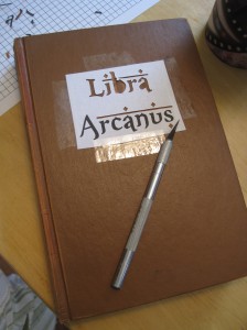 Cutting the Title onto the Spellbook